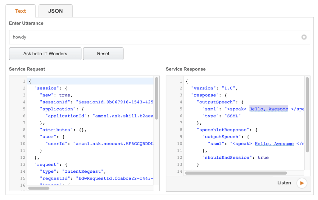 Simulate Speech Test