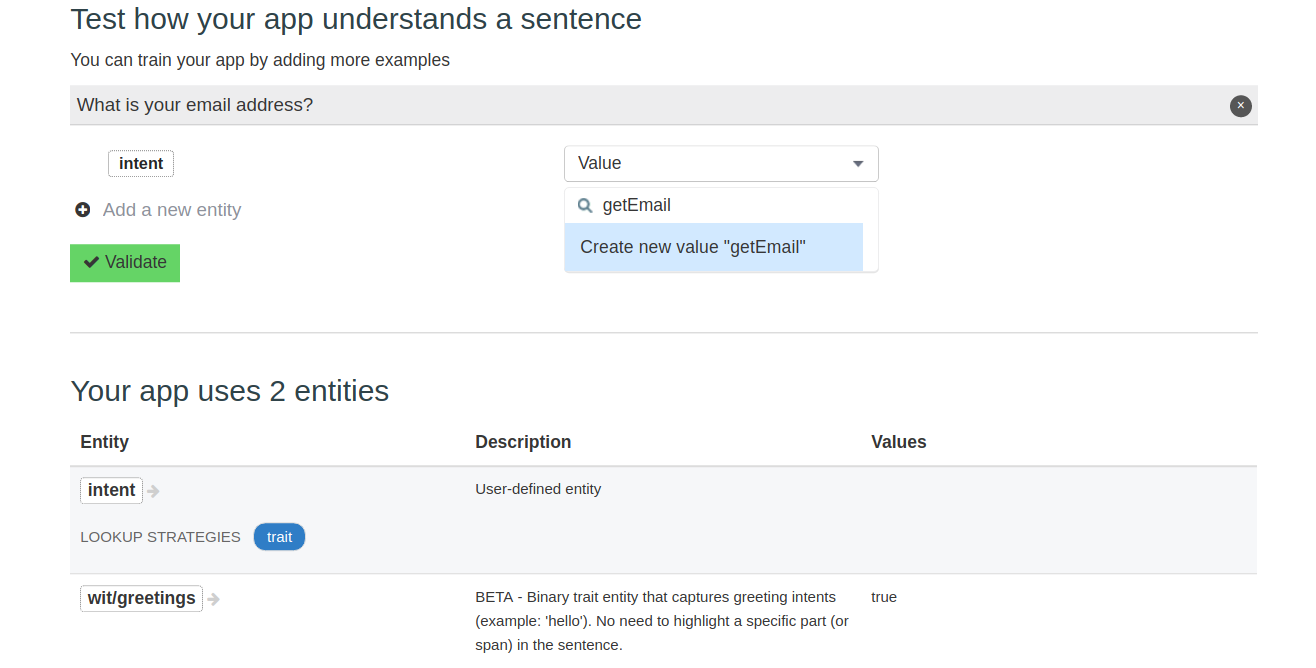 Add Email Address Wit Entities