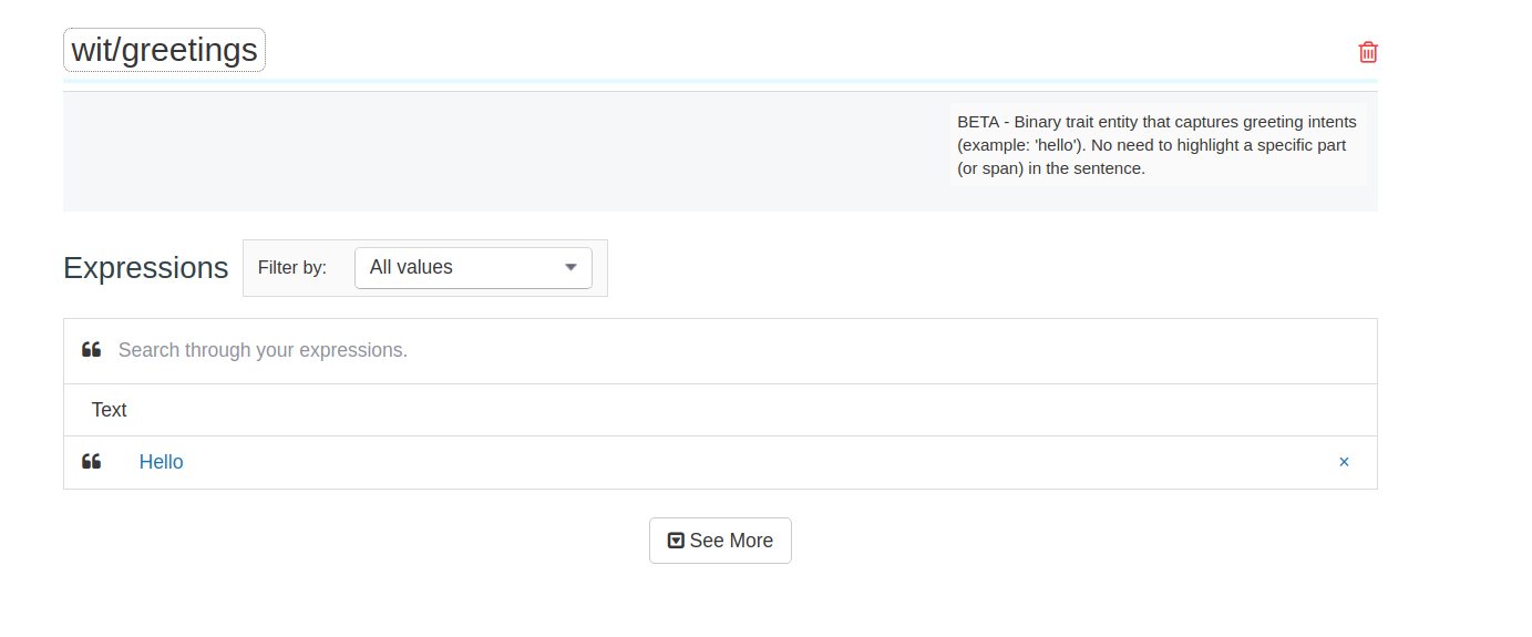 Wit Entity Greetings Page