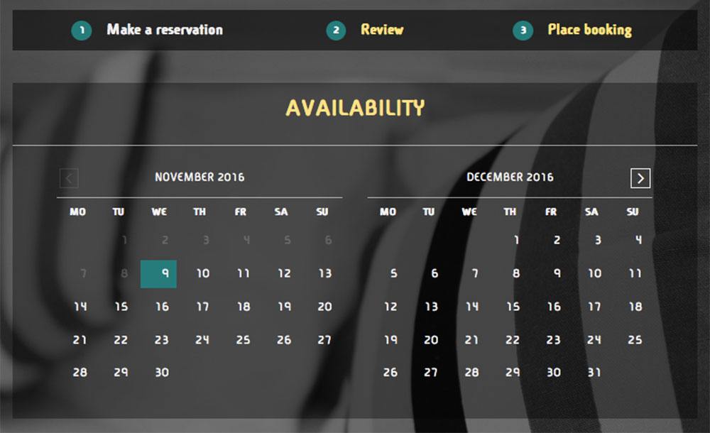Hotel & room booking applications with calender