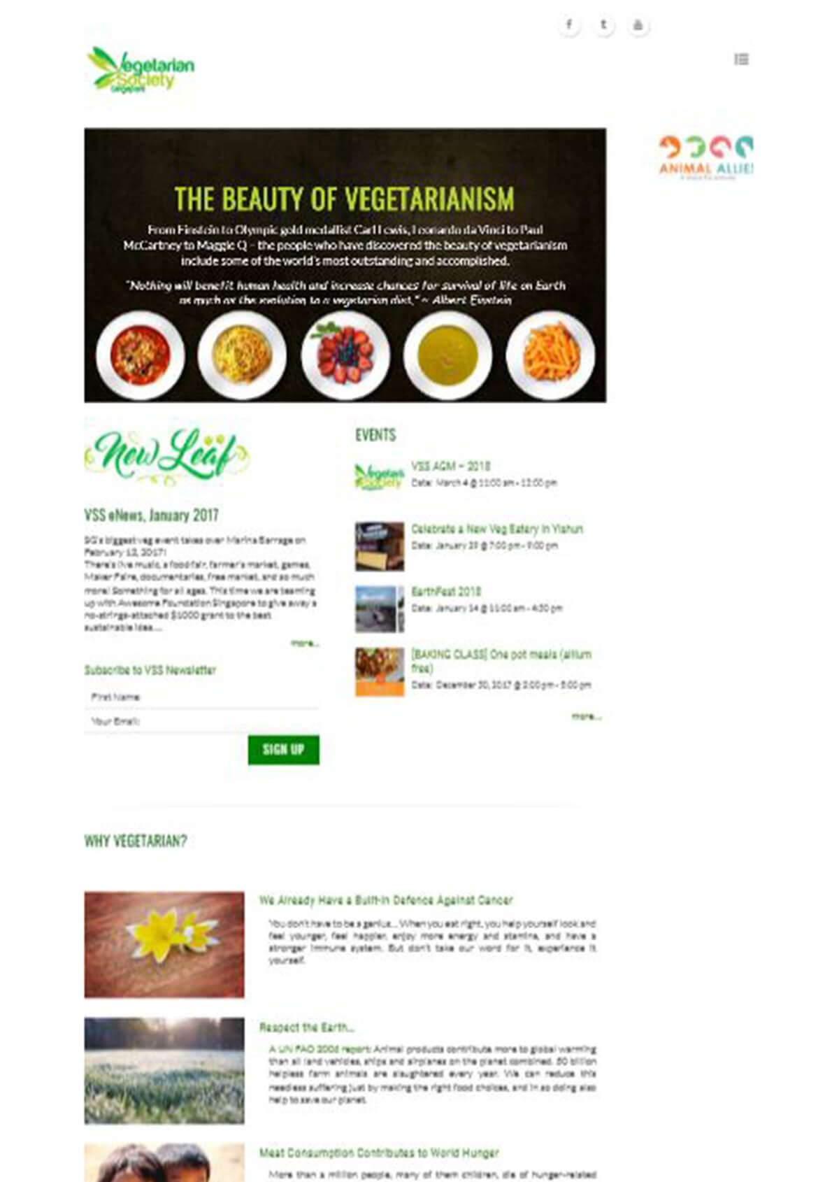 Vegetarian SocietyWebsite